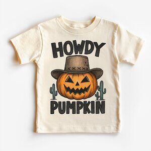 Howdy Pumpkin Halloween T-shirt Kid and Adult sizes Choose Your Color